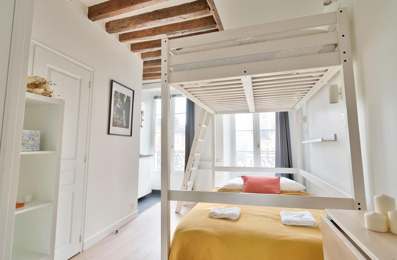 Stylish Mezzanine Studio In The Heart Of Paris 3F Eksteriør billede