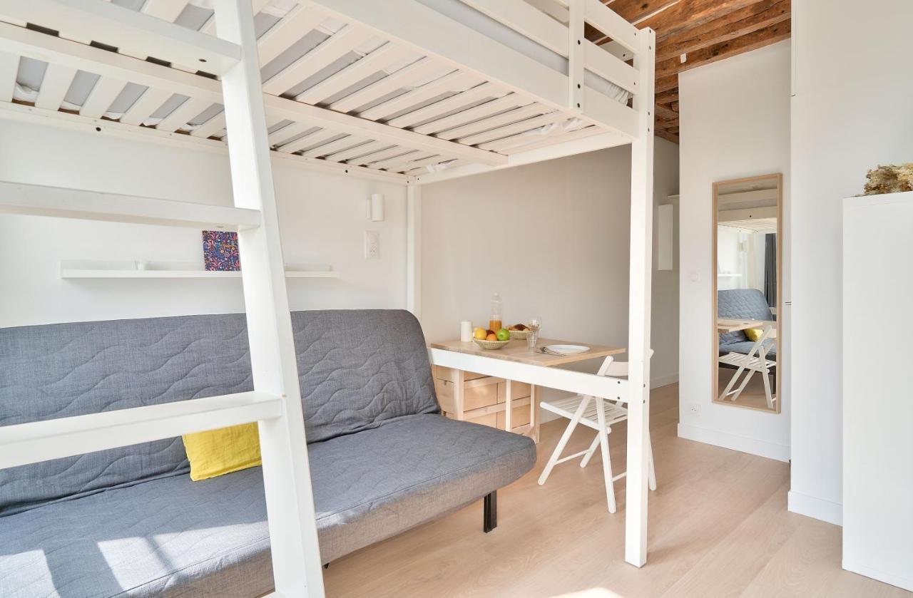 Stylish Mezzanine Studio In The Heart Of Paris 3F Eksteriør billede