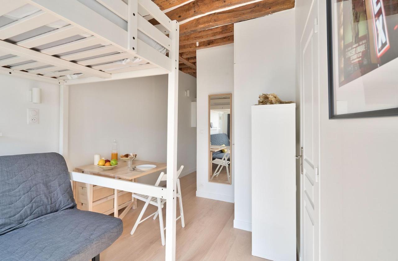 Stylish Mezzanine Studio In The Heart Of Paris 3F Eksteriør billede