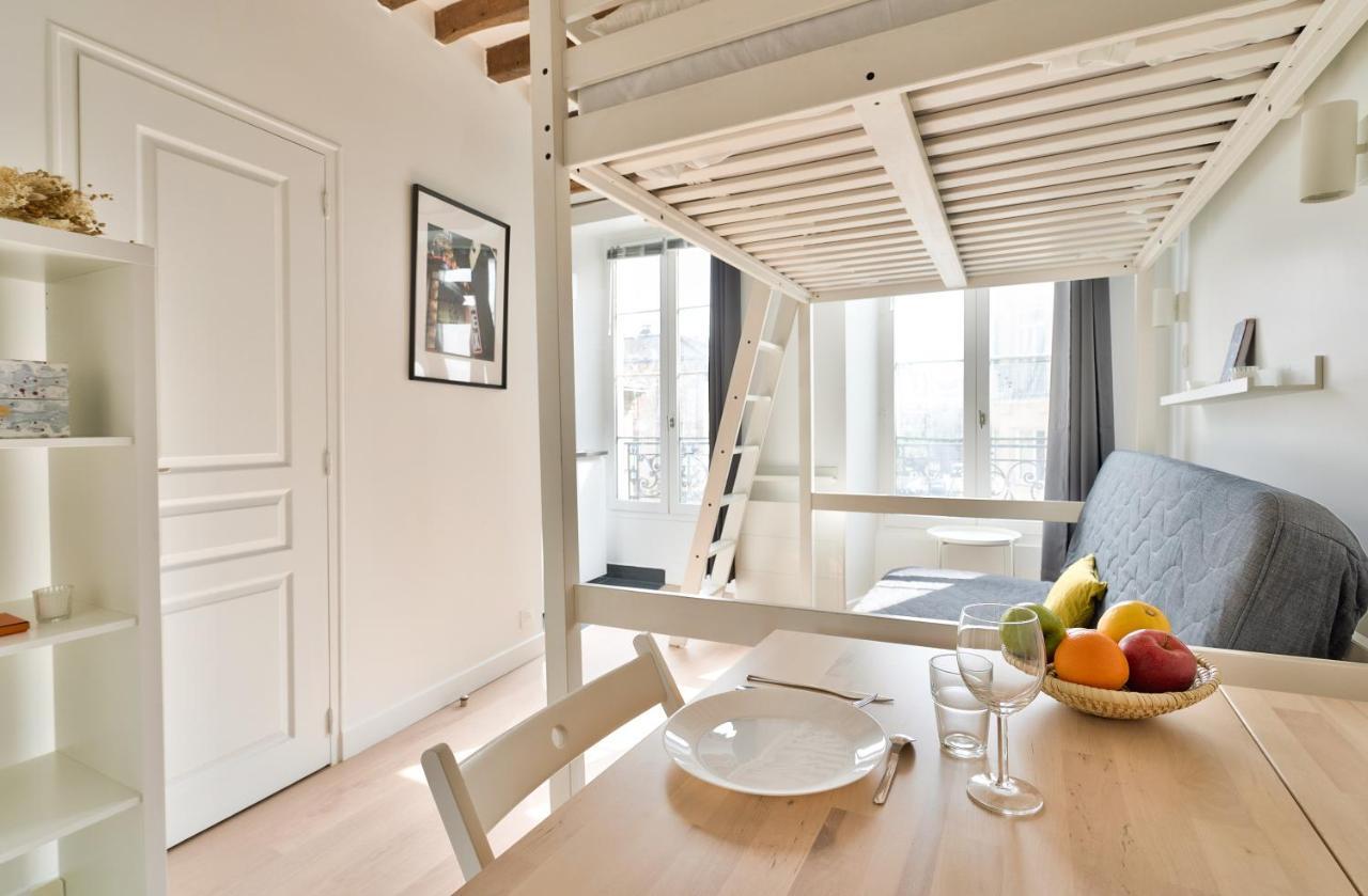 Stylish Mezzanine Studio In The Heart Of Paris 3F Eksteriør billede